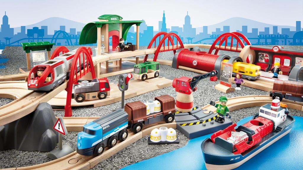 BRIO Rail Road Deluxe Set for Ages 3 and Wooden Wooden Rail Gift & 33052, Up. [Toy, Toy, Rail, Set, (Birthday/Christmas)]