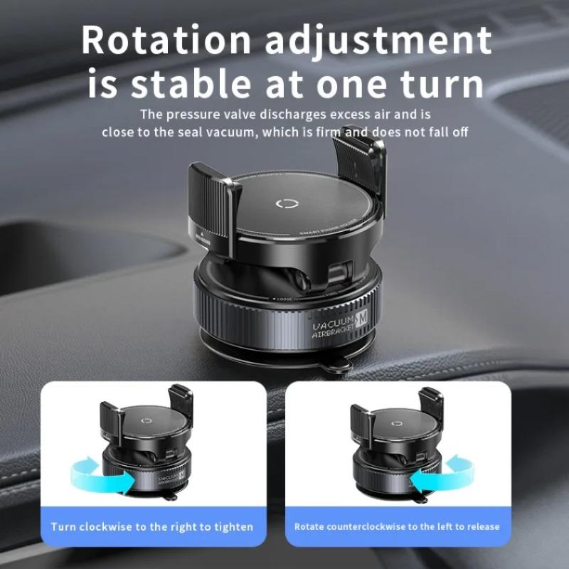 Desktop Telescopic Clip Vacuum Phone Holder Vacuum Suction for iPhone 17-12 Samsung for Car Windshield/Display Screen/Console