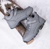 Unisex Plush Snow Boots Waterproof Cotton Shoes Couple Winter Outdoor Walking Ankle Boots Anti-slip Fur-lined Hiking Shoes