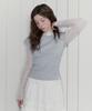 Teuwi Wooden See-Through Wrinkle Long Sleeve T-Shirt