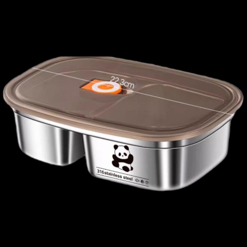 

ZISIZ 304 Stainless Steel Divided Lunch Box Set