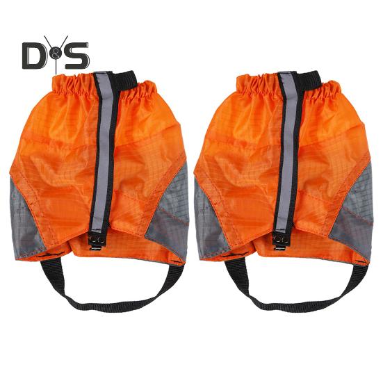 

1 пара гетр со светоотражающей полосой, регулируемые, для мужчин и женщин, для активного отдыха, походов, скалолазания, катания на лыжах, охоты, защиты от змей, зимних ботинок, защитный чехол для обуви оранжевый