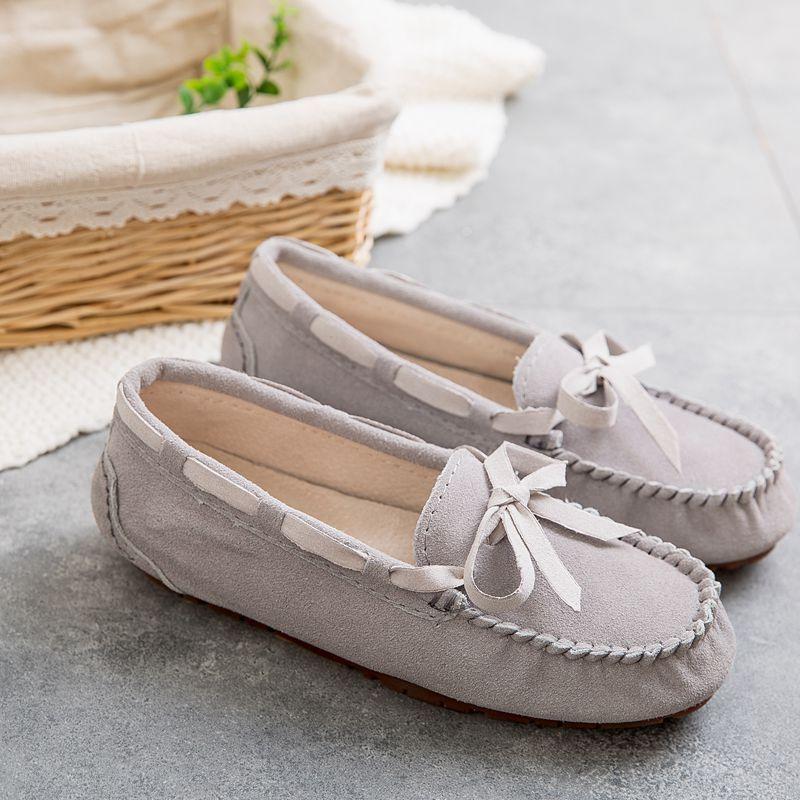 Doudou Shoes Women's New Spring and Autumn Single Shoes Leather Soft Sole Summer Casual Non-slip Pregnant Women Mother Flat Shoes