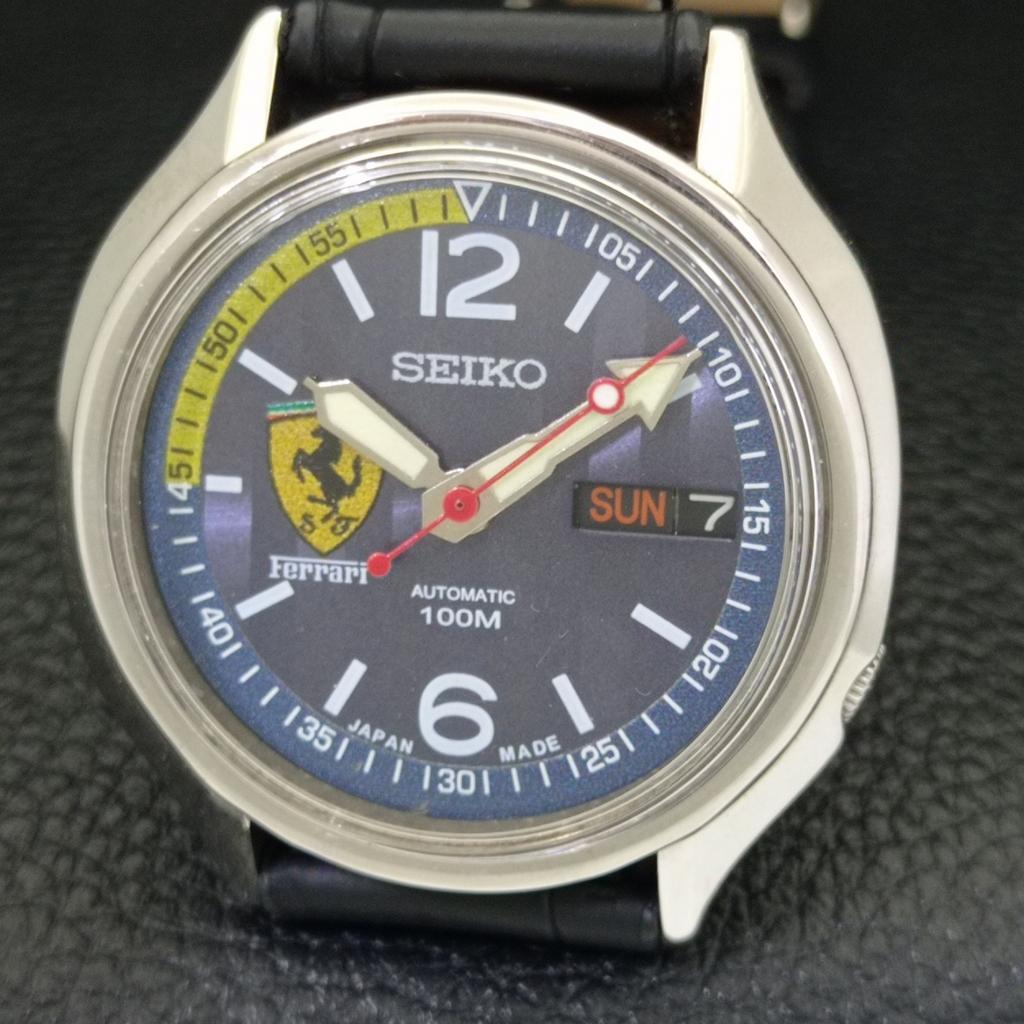 SEIKO AUTOMATIC VINTAGE JAPAN 7019A MENS FERRARI DIAL WATCH a700480-5