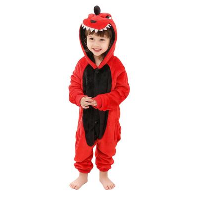 Afindern Dinozor Kigurumi Kış Canavarı Cosplay Sevimli Sıcak ve Ev Giyimi ve Fotoğraf İçin 2 Renkte Mevcut Erkek ve Kız Çocuk Pijama,