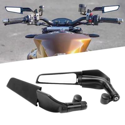 HZLXNXQ Para Z1000 Z900 Z800 Z750 Z650 Z400 Z300 Z250 Motocicleta Asa de Vento Fixa Espelho Retrovisor Competitivo de Ré