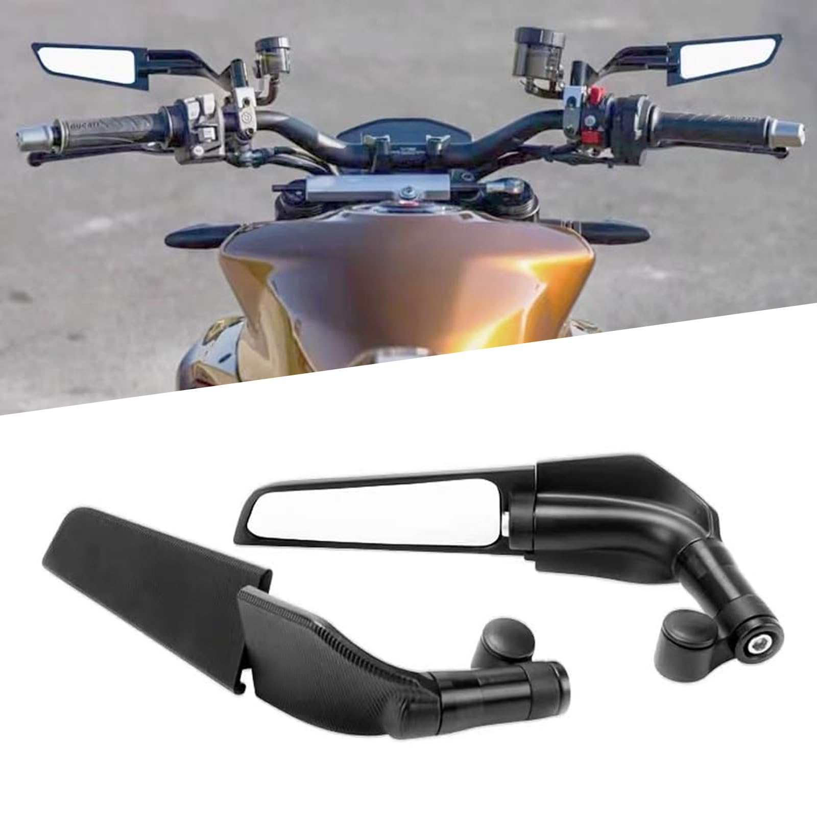 

HZLXNXQ For Z1000 Z900 Z800 Z750 Z650 Z400 Z300 Z250 Motorcycle Fixed Wind Wing Competitive Rearview Reversing Mirror