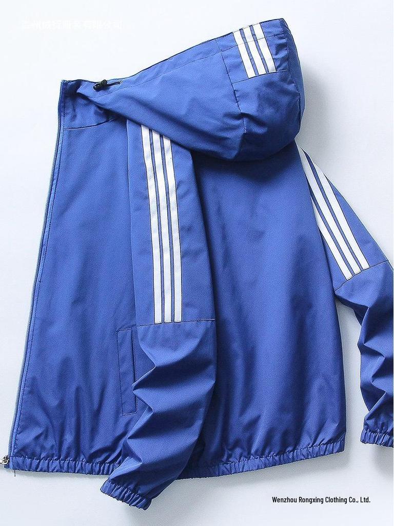 Men's Hooded Sport Jacket - Casual, Lightweight Spring/Autumn Outerwear for Teen Students