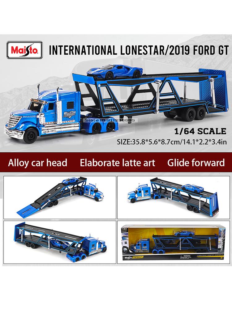 Maisto 1:64 MACK Anthem LoneStar UP Transport Casting Manufacturing Trailer Model Simulation Model Alloy Car Collection