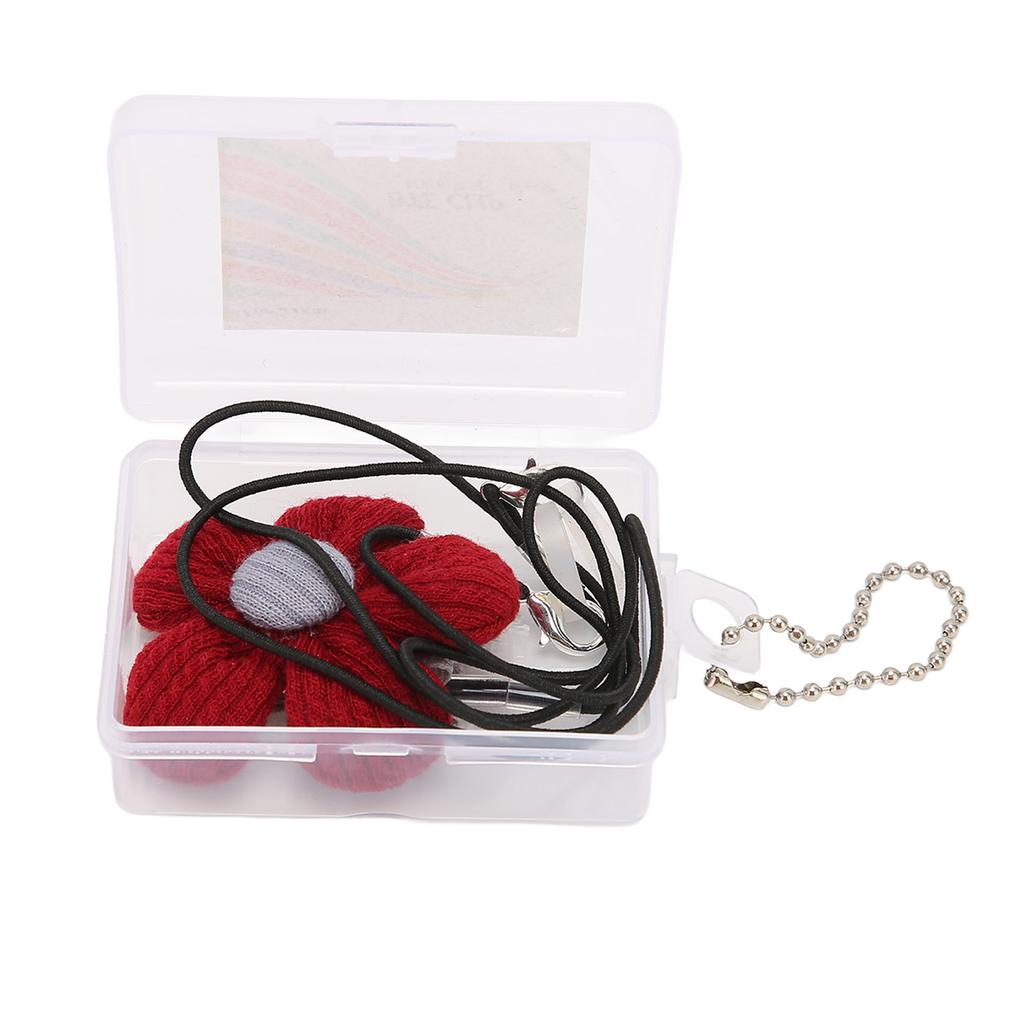 Hörgeräte-Lanyard-Clip Verlust verhindern Niedlicher roter Blumen-Hörgerätehalter für Kinder Jugendliche