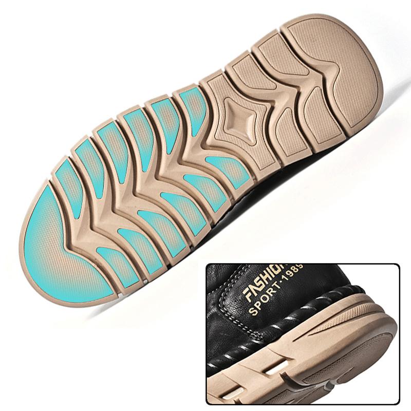 Men's Casual Shoes High Quality Breathable Retro Leather Outdoor Shoes Soft Comfy Wear-resistant Men Shoes Sneaker