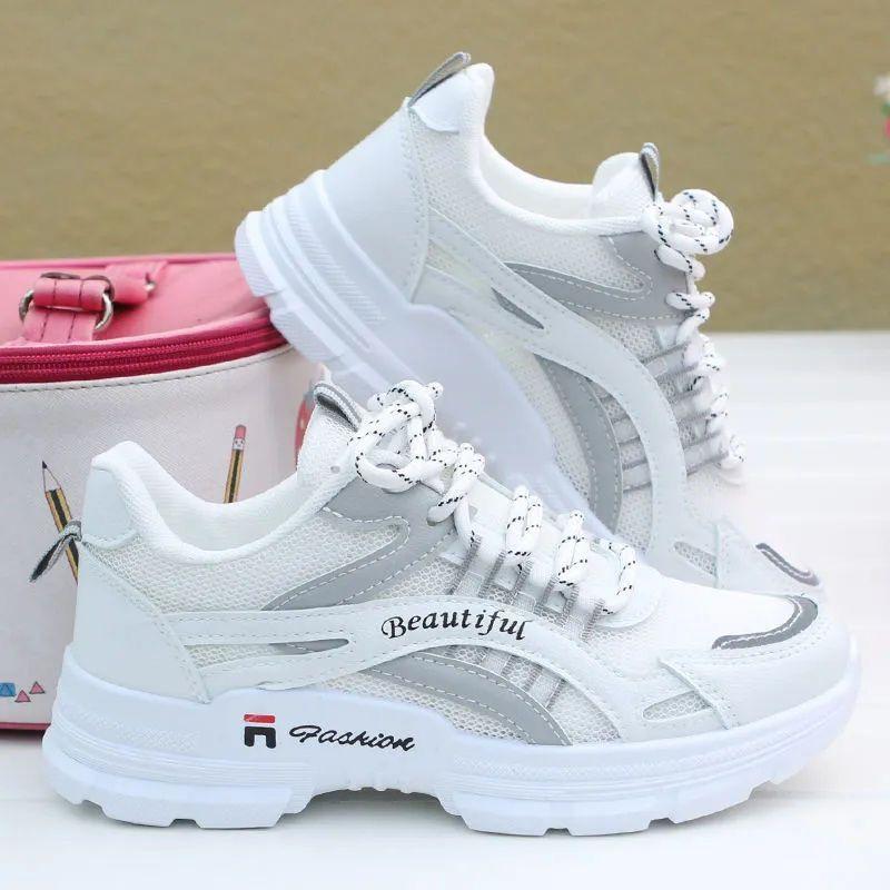

Internet celebrity sports shoes women s 2025 summer new thick-soled popular women s shoes high-end casual white shoes tide ins 40 серый