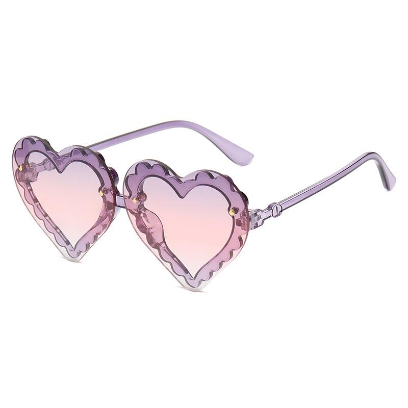 Children'S Concave Shape Versatile Love Sunglasses, Men'S And Women'S Baby Uv-Proof Glasses, Sunglasses