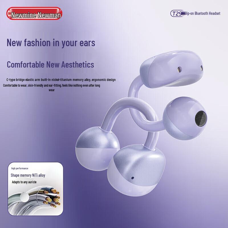 Newsmy T29 True Wireless Bluetooth Clip-on Earbuds