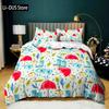 Pink Duvet Cover Set Cartoon Umbrellas Decorative 3 Piece Bedding Set Queen/King/Full/Twin Size Comforter Cover Quilt Cover