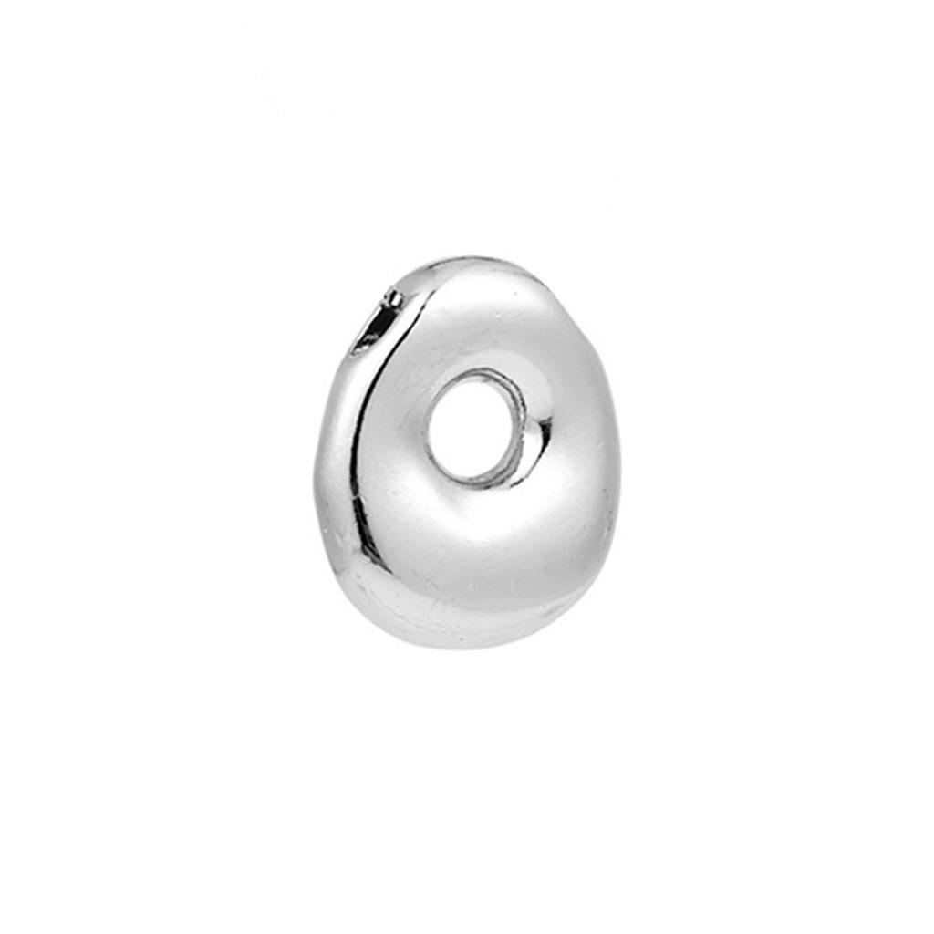 Creative A-Z Balloon Bubble Letter Pendant Necklace for Women Silver Plated Chunky Stainless Steel Necklaces  Gift