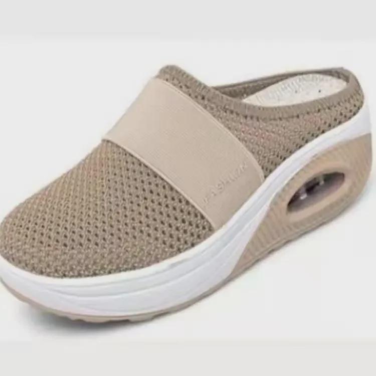 2022 Women's Mesh Wedge Slippers: Closed-Toe, Comfortable & Stylish