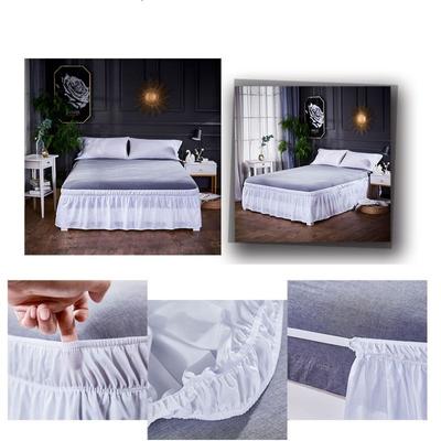 American Style Lace Bed Skirt Single Without Bed Surface King Twin Size Solid Color Elastic Band Bed Skirt  40cm Height Skirts