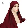 Muslim Women Premium Soft Modal Cotton Jersey Hijab Headwrap Stretchy Instant Hijab Scarf Forehead Cross Design Headscarf