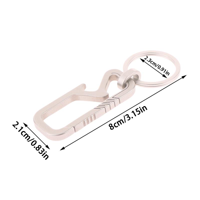 1Pc Titanium Alloy Carabiner Multi-Function Keychain Outdoor Waist Hanging Chain Ring Buckle Beer Bottle Opener Edc Tool