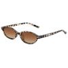 Small Frame Oval Sunglasses for Women Men Fashionable Retro Leopard Print Sun Glasses Personality UV400 Eyewear