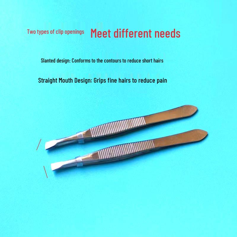 In Stock Stainless Steel Eyebrow Tweezers for Shaping and Plucking