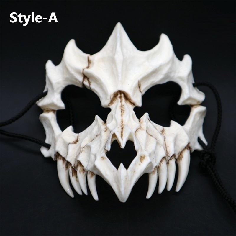 

5 Styles Japanese Dragon God Mask Halloween Cosplay Resin Mask Eco-Friendly Animal Theme Party Animal Skull Mask Latex Mask A