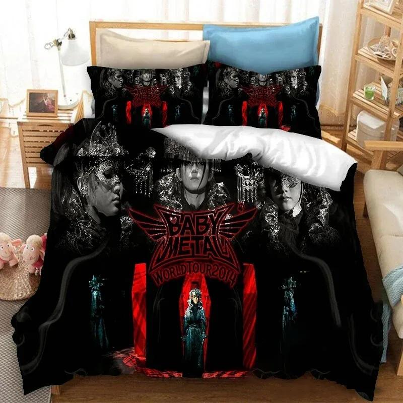 Babymetal Rock Band Comfortable Duvet Quilt Cover Pillowcase Bedding Set Children Bedroom Decoration Home Textile