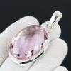 Pink Kunzite Gemstone Handmade 925 Sterling Silver Jewelry Pendant Statement Bohemian Pendant Pink Kunzite Gemstone Pendant For Gifts