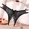 Women's Open Crotch Seamless Underwear Sexy Lace Briefs Crotchless Panties Stretch Knickers Lingerie for Sex Thongs String