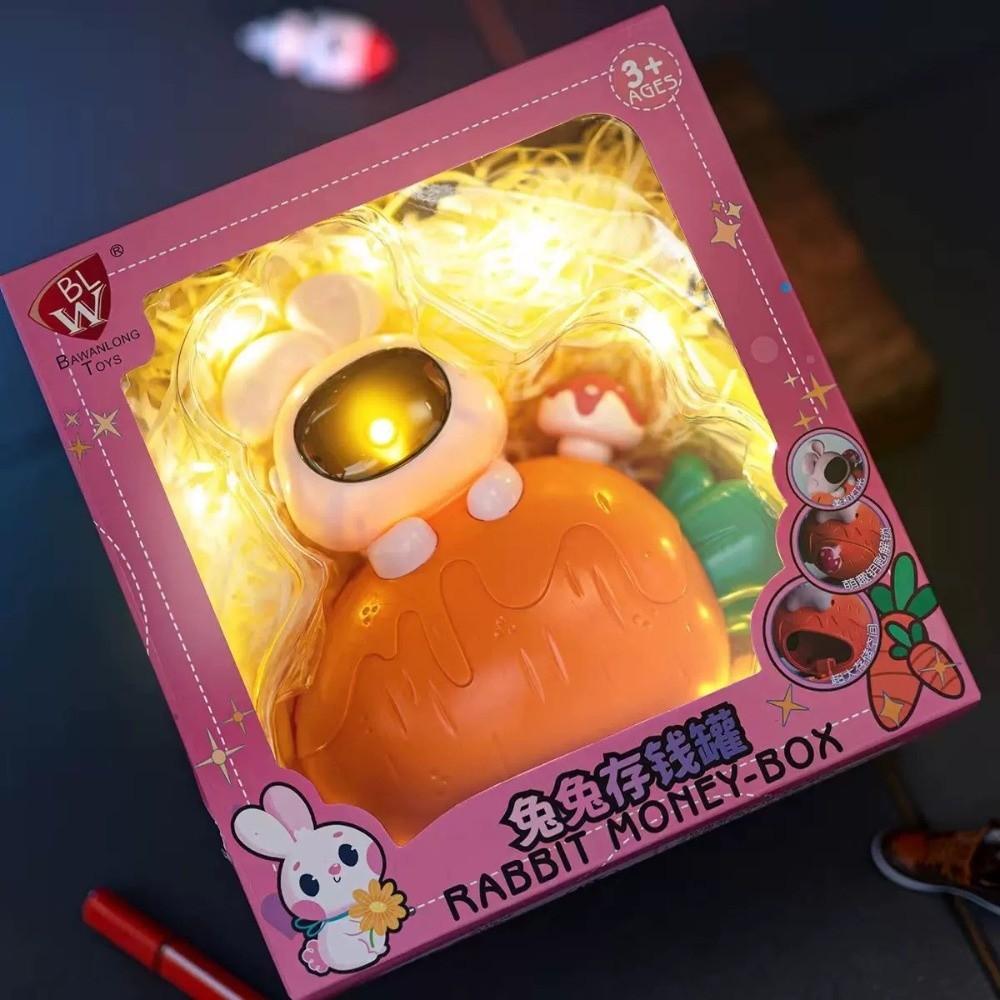 Multi-purpose Rabbit Coins Saving Box Cartoon Spaceman Night Lamp Cute Piggy Money Bank  Children