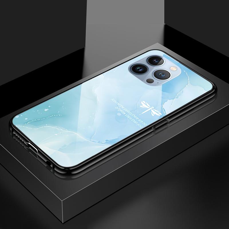 Pouzdro na telefon z tvrzeného skla pro Huawei P30Lite Honor 90Lite 9X X6A X9B Infinix Hot40 Note30 Tecno Spark20 Moto G15 G22 Měkký okraj Nárazuvzdorný Hladký kryt