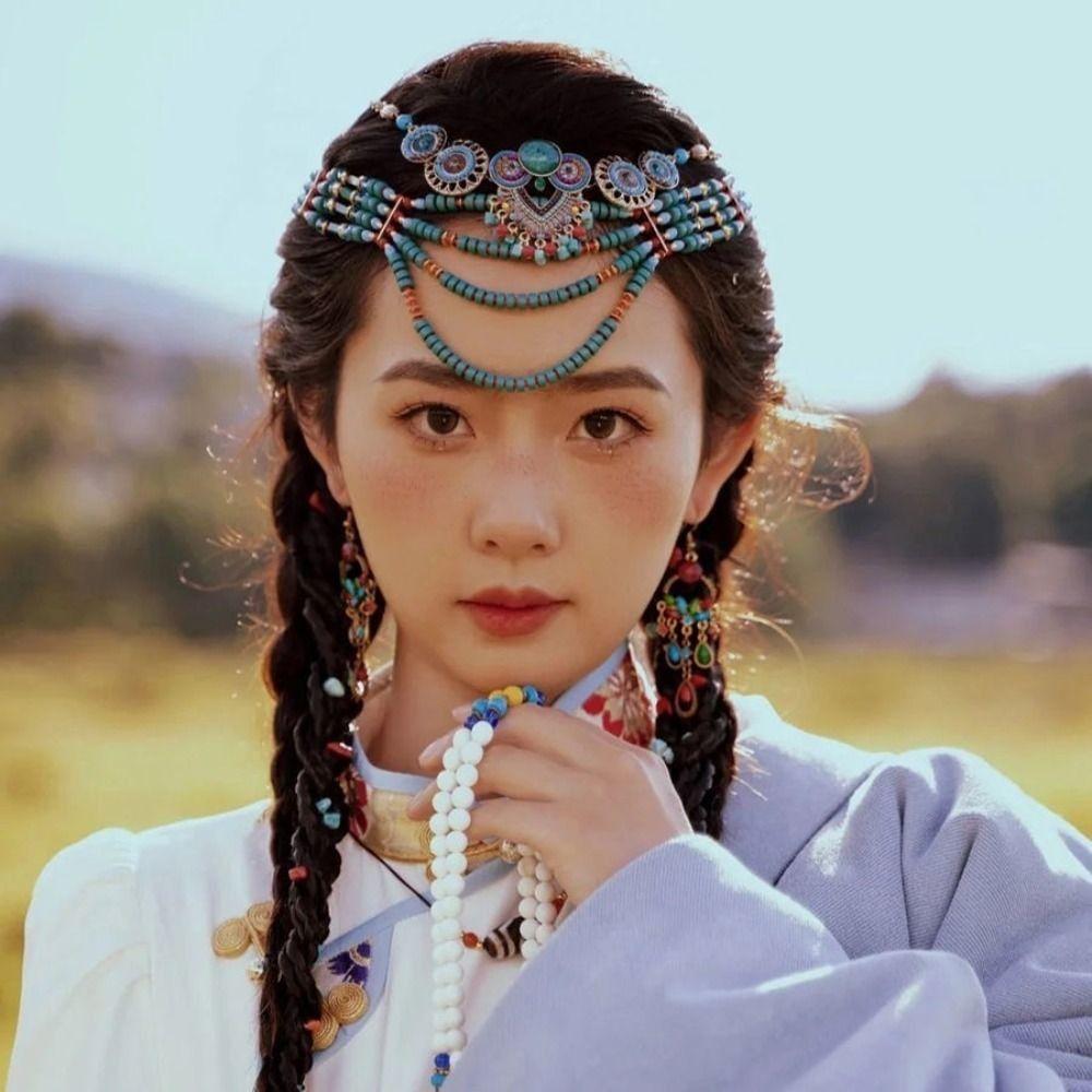 Ethnic Style Bohemia Hair Chain Tassel Beads Tassels Headbands  for Children