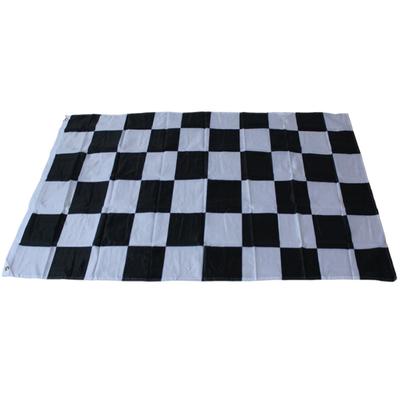 3ft*5ft Racing Checkered Flag Bright Color Fadeless Polyester Fabric Flag with Flagpole Casing