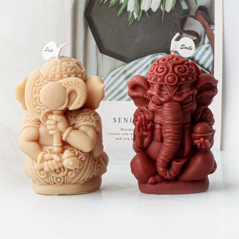 

Силиконовая форма для свечи Wealthy Elephant 3D Ganesh Elephant восковая смола эпоксидная гипсовая форма DIY подарок ручной работы для украшения стола