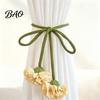 Fashionable Curtain Straps Flower Tiebacks, Handmade Boho Holder Tie Elegant Accessories Backs, Decorative Rope Ties for Bedroom, Window, Drapery