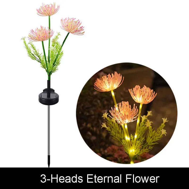 Solar Garden Lights Solar Flowers Lights with Glowing Flowers & Stems Solar Lights Outdoor for Garden Decoration Yard Decor