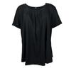 T-shirt d'été à manches courtes pour femmes, plissé, à col carré, grande taille, couleur unie, haut ample, mode élégante pour le bureau, décontracté simple