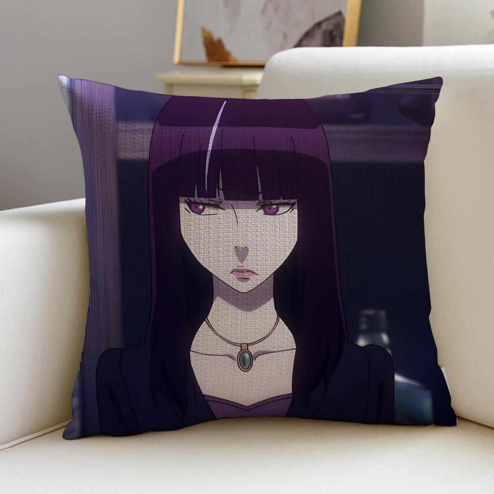 Mysterious DDeath ParadeS Cushion Cover Breathable and skinfriendly linen pillowcase square removable and washable cushion
