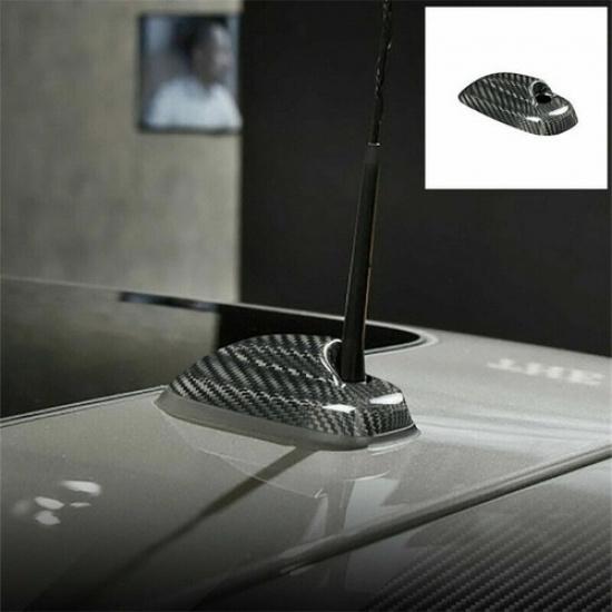 Black Carbon Fiber Fin Antenna DIY Cover Sticker For Mini Cooper F55 2013-