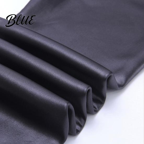 Wiatroszczelne Wodoodporne Legginsy Damskie Wysoki Stan Slim Fit Podnoszące Pośladki Sztuczna Skóra Ciepłe z Podszewką z Weluru Bodycon