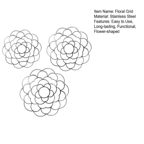Floral Grid Organizer Stainless Steel 4" 5" 6" Flower Frog Wire Floral Arrangement Grid for Vases Bouquets Dining Table Decoration
