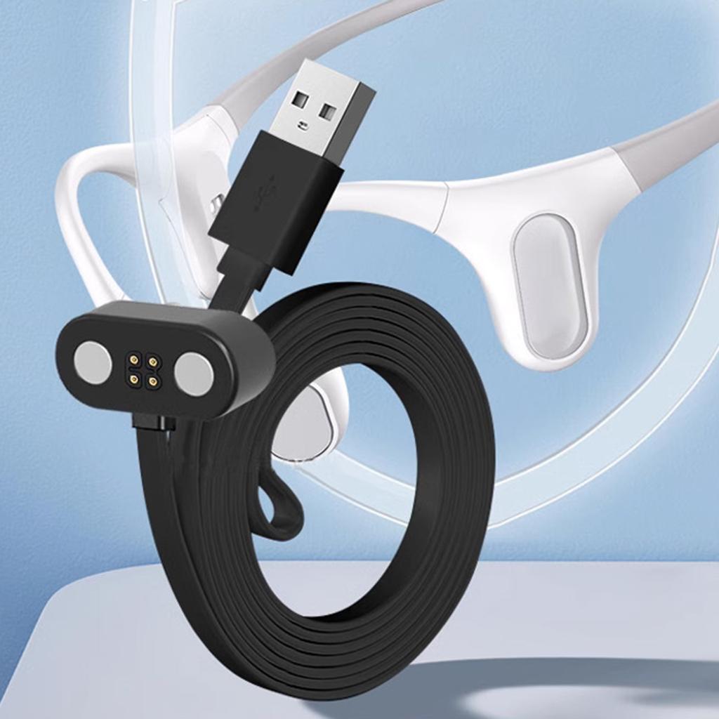 Lightweight and Portable Magnetic Charger Cord for Mojawa RunPlus Headphones Safe and Efficient Charging Wire 38cm