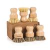 Natural Bamboo Dish Brush Durable Portable Natural Scrub Washing Pot Brush Kitchen