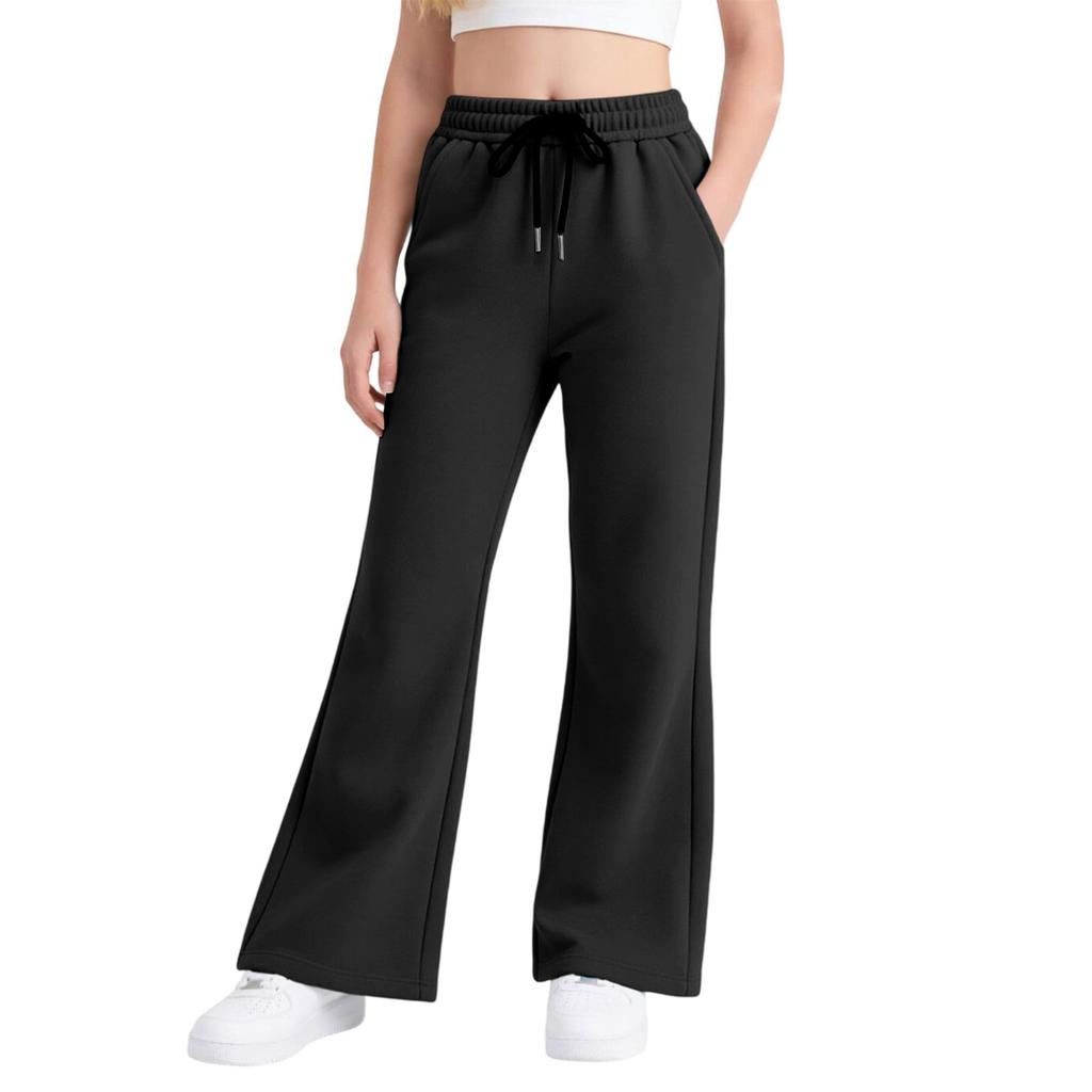 Kids Flared Leggings Stretchy Slim Fit Lined Pants for Fall Winter