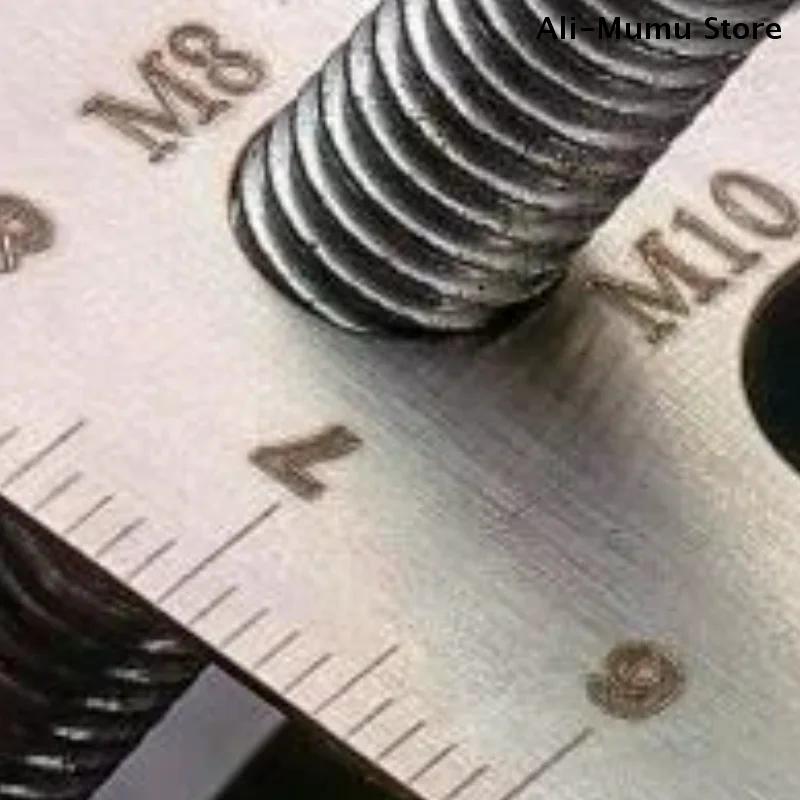 1Pcs Screw Thread Pitch Gauge Ruler Measuring Tool Bolt Nut Metric Machining Threads Screw Cutting Gauge Angle Model Measuring