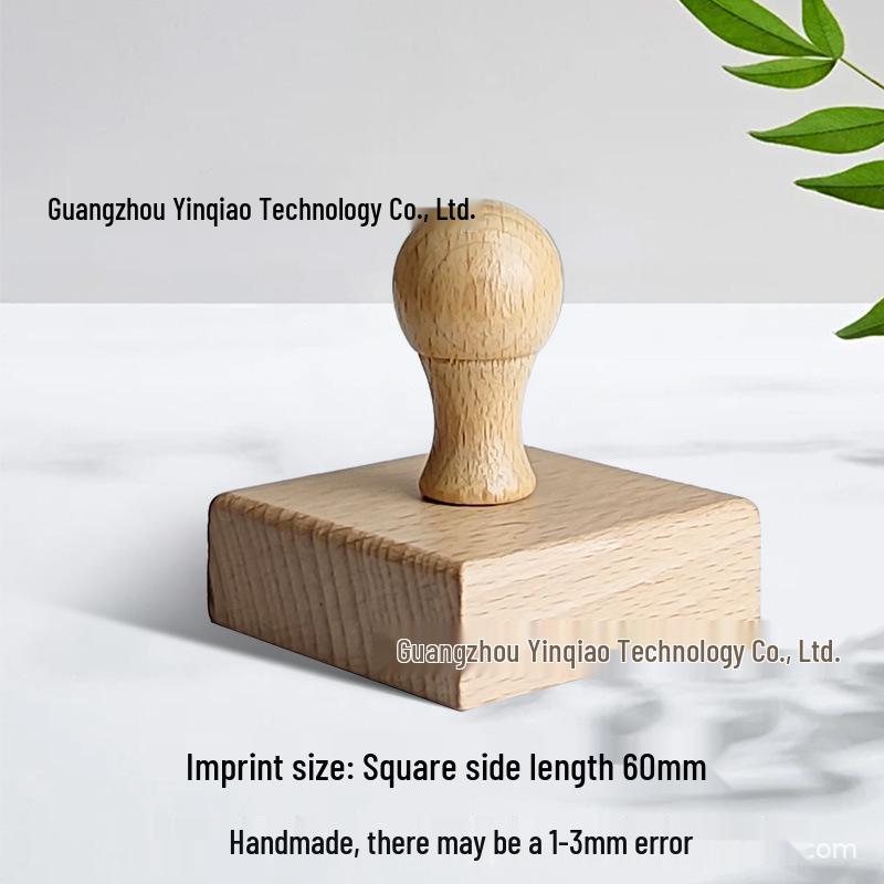 Custom DIY Wooden Rubber Stamp for Engraving and Journal Design