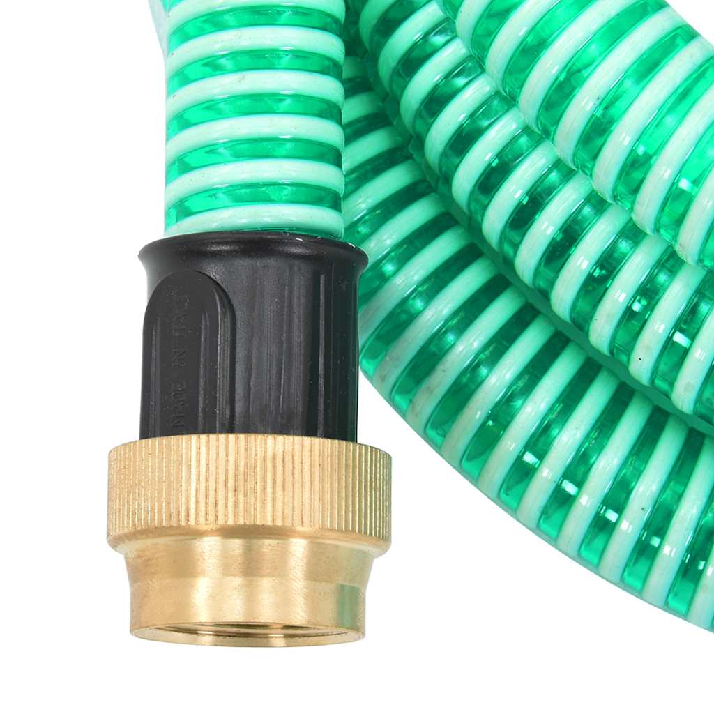 Vidaxl Wąż Ssący Z Mosiężnymi Złączami, Zielony, 1,1" 5 M, Pvc