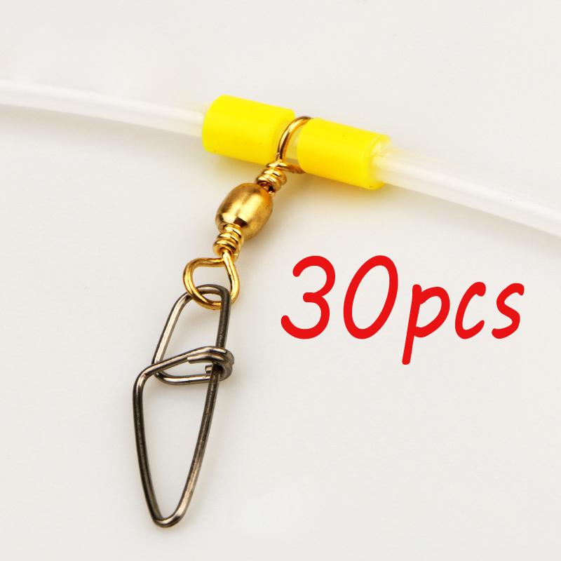 Free Rolling Plastic Sleeve Tube Swivel Snap Arms Saltwater Fishing Rig Material Terminal Accessories