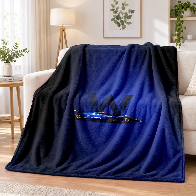 Williams Racing Flannel Throw Blanket Soft Warm Cozy For Sofa Bed Indoor Home Bedroom Use